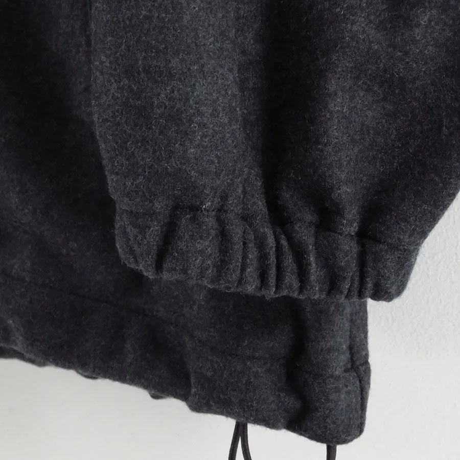 Wool Smooth Flannel Track Blouson