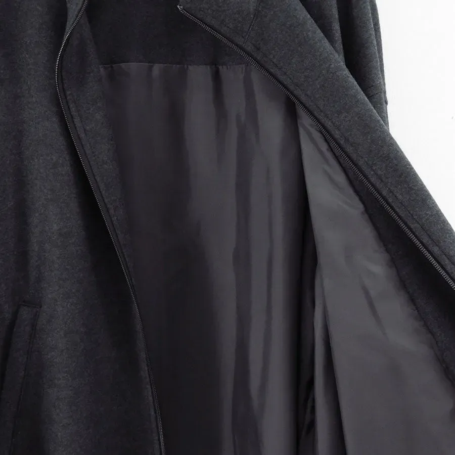 Wool Smooth Flannel Track Blouson