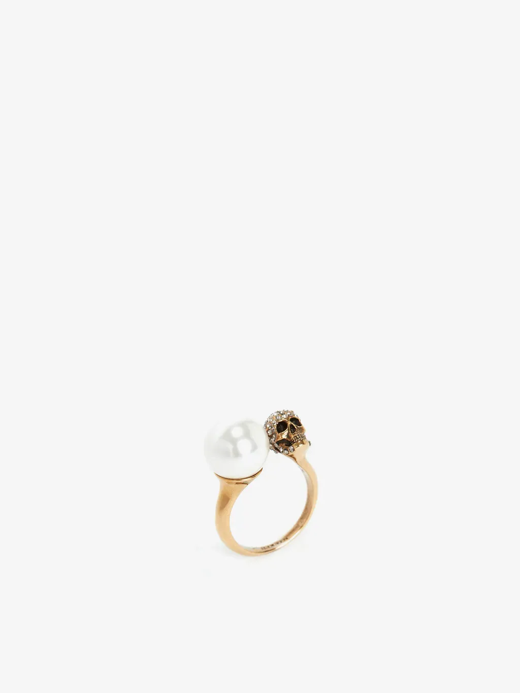 Pearl-Like Skull Ring