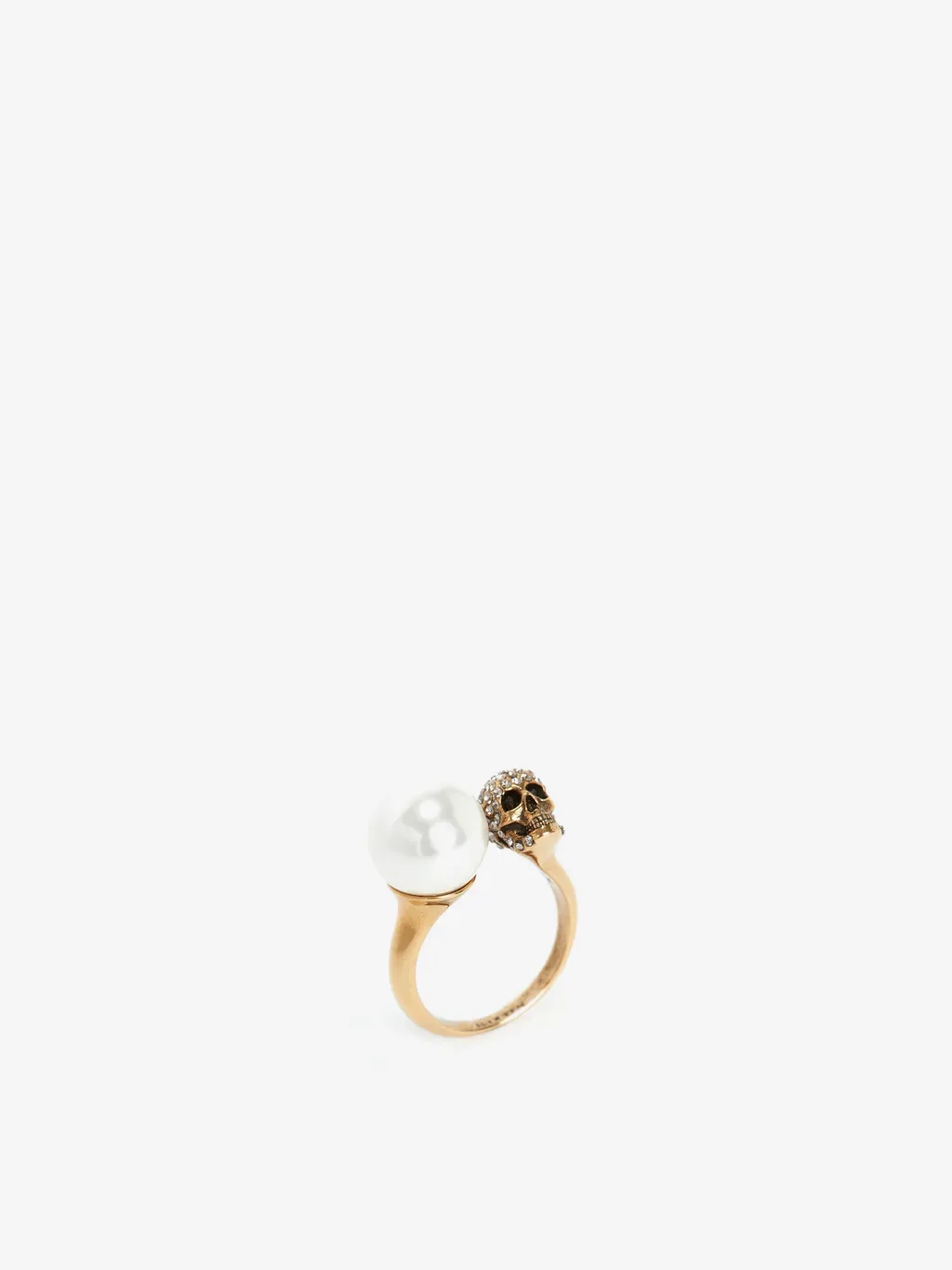 Pearl-Like Skull Ring