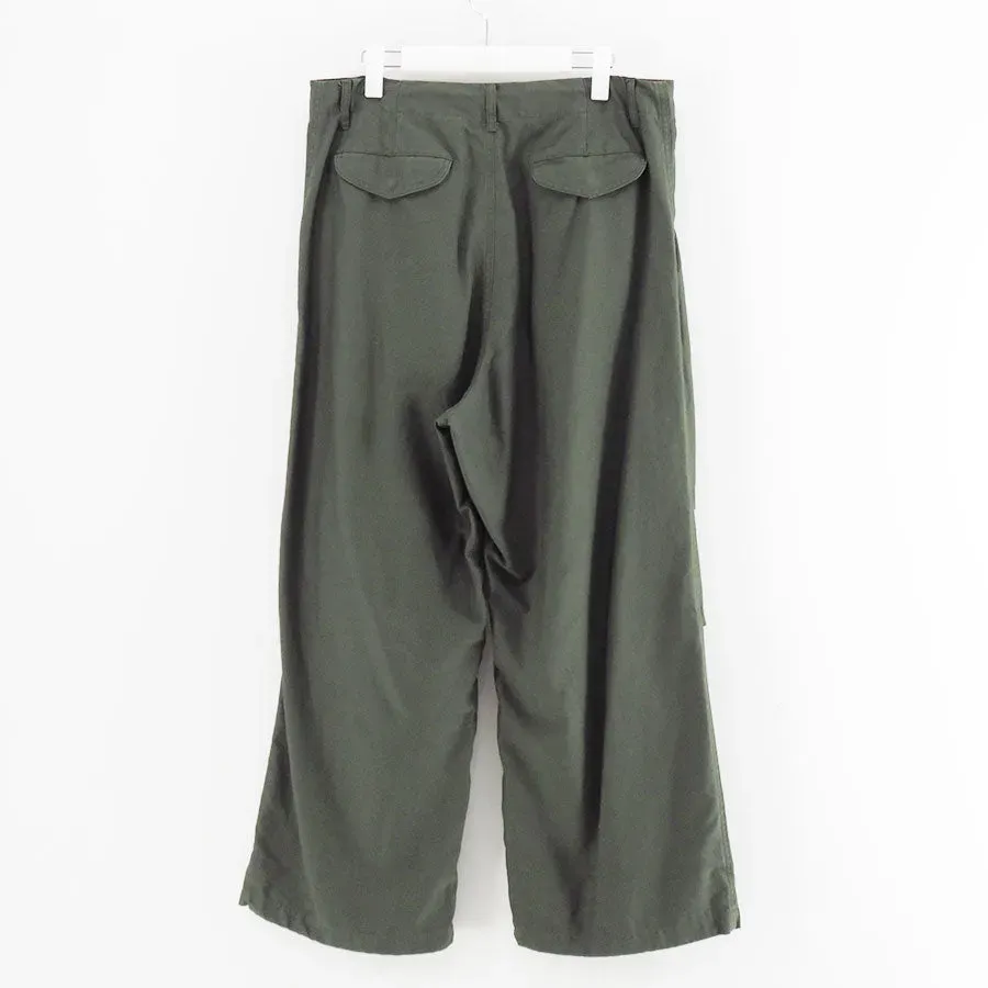 Cotton Cupro Back Satin Military Pants