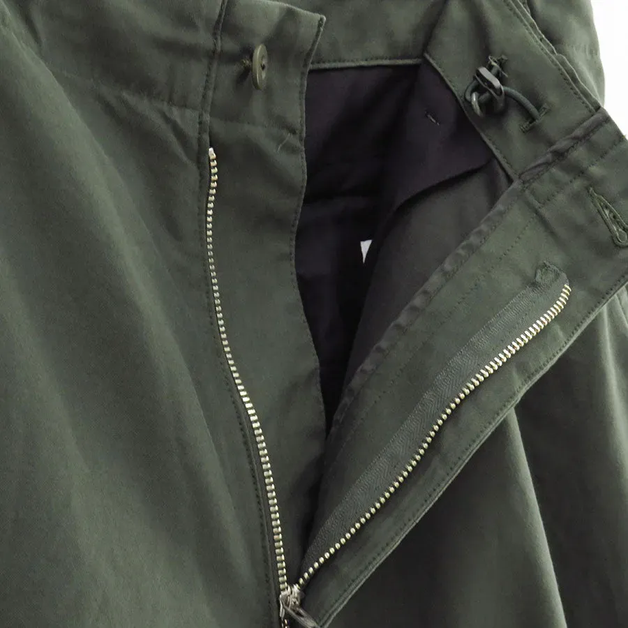 Cotton Cupro Back Satin Military Pants
