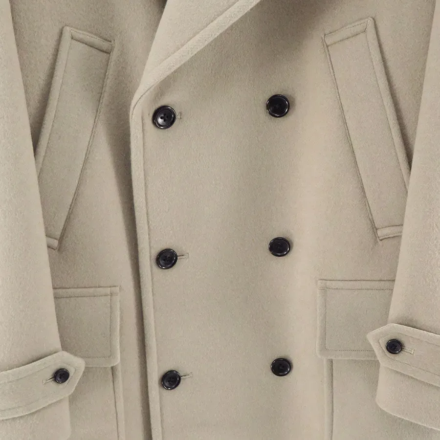 Light Melton Pea Coat