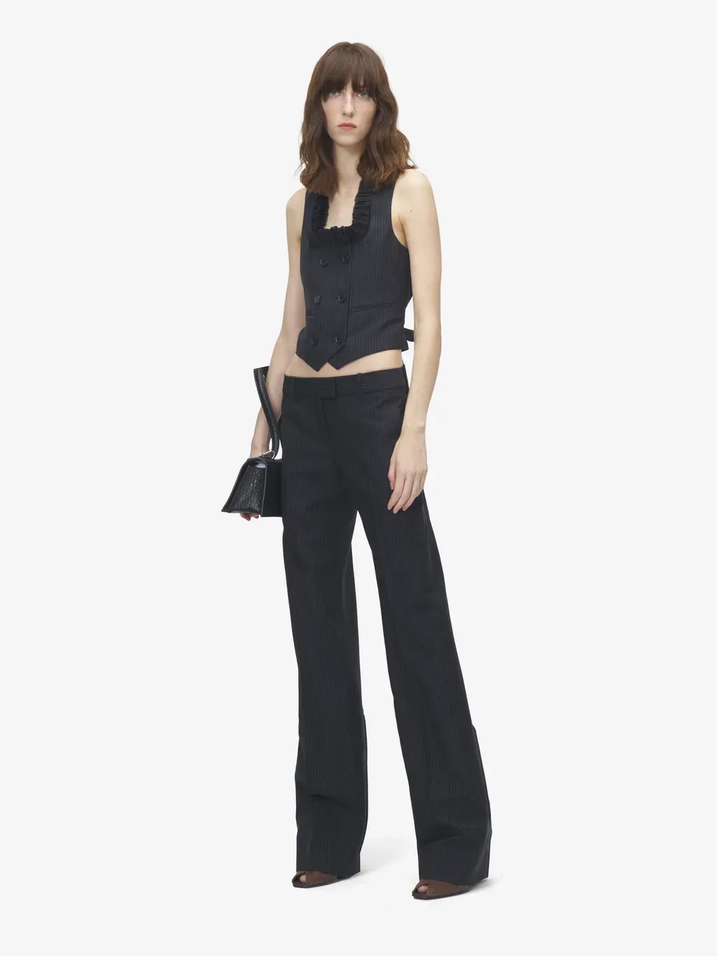 Pinstriped Bumster Trousers