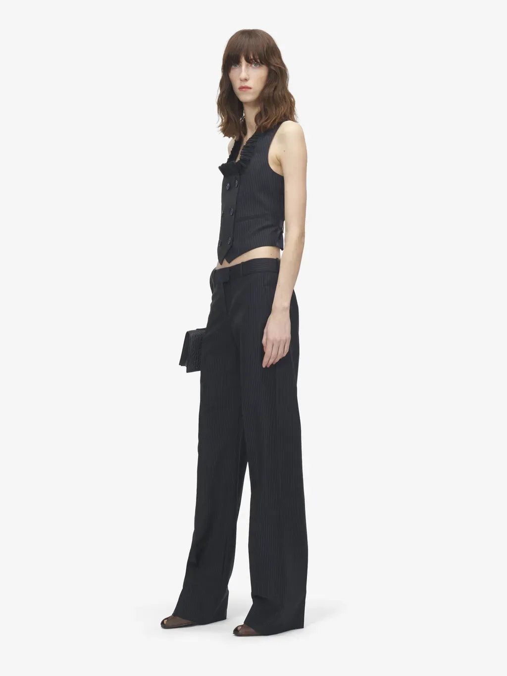 Pinstriped Bumster Trousers