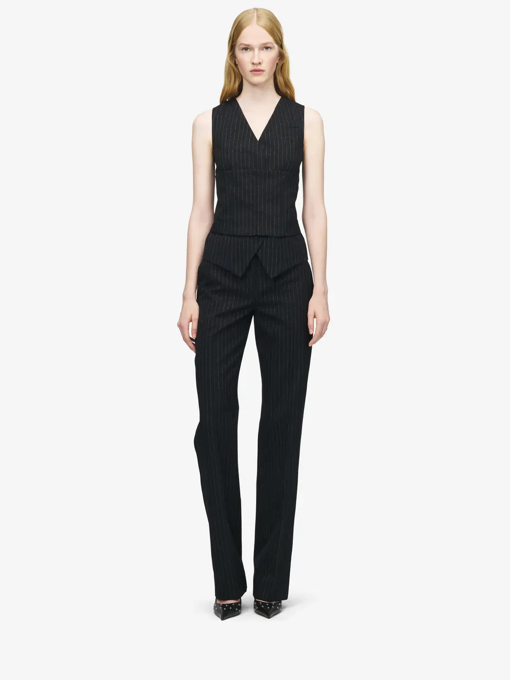 Pinstriped Tailored Waistcoat