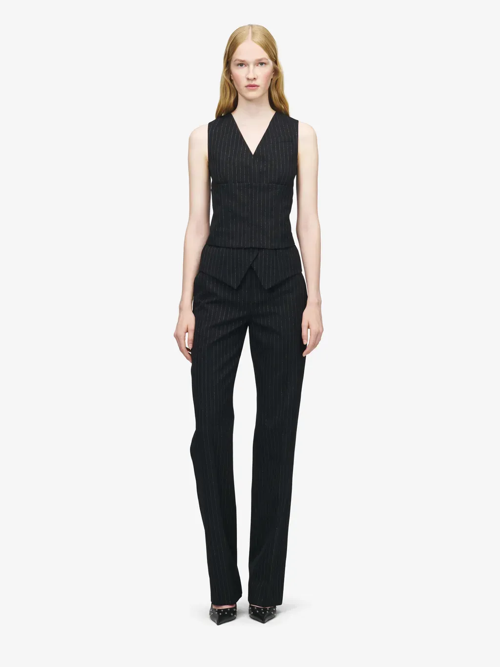 Pinstriped Tailored Waistcoat