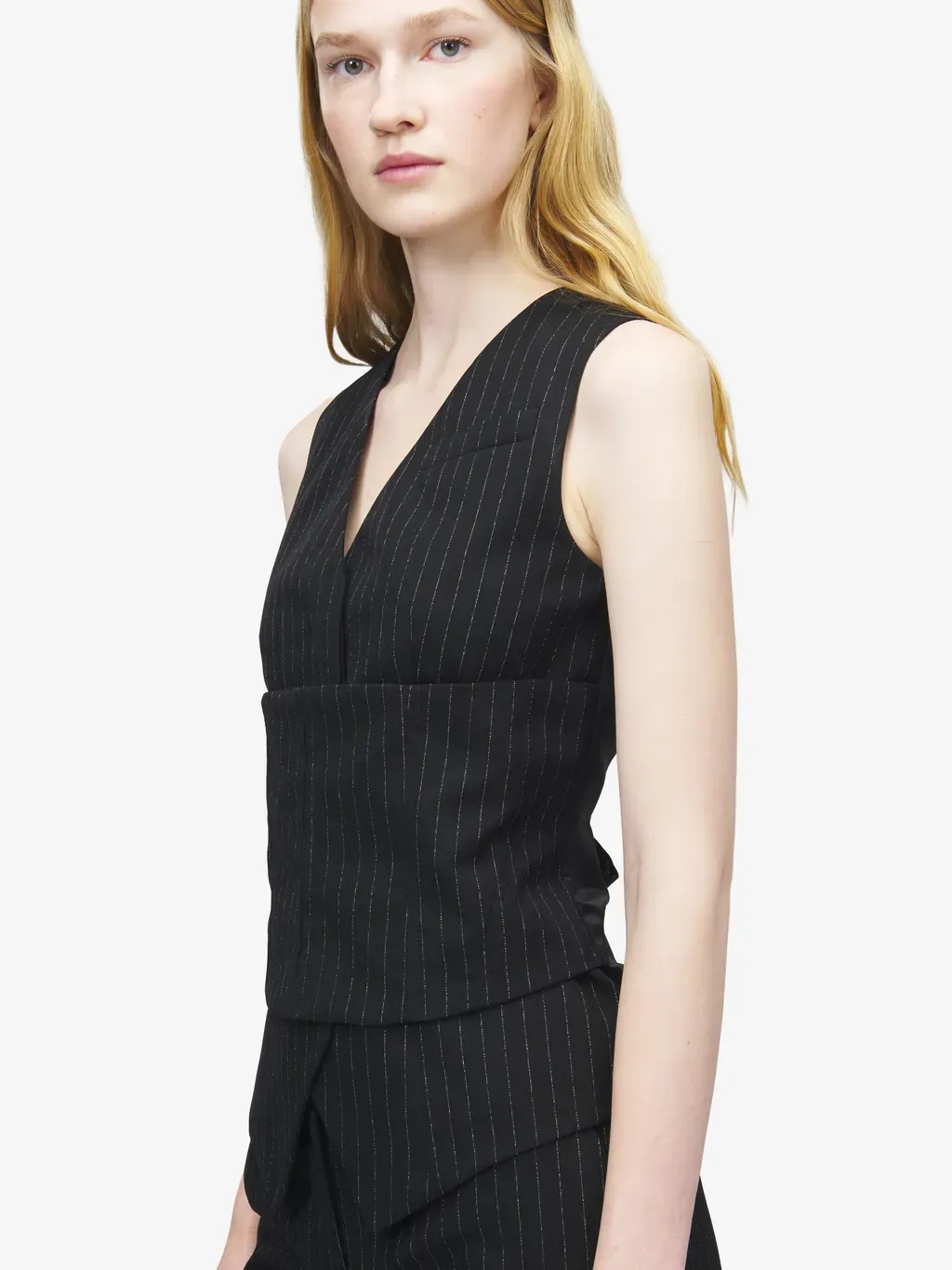 Pinstriped Tailored Waistcoat