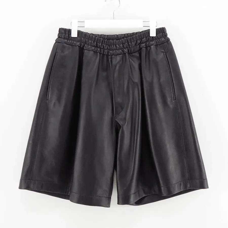 Lamb Leather Wide Shorts