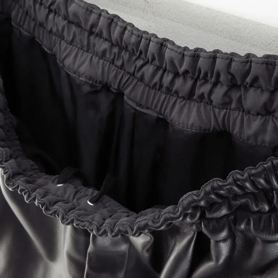 Lamb Leather Wide Shorts
