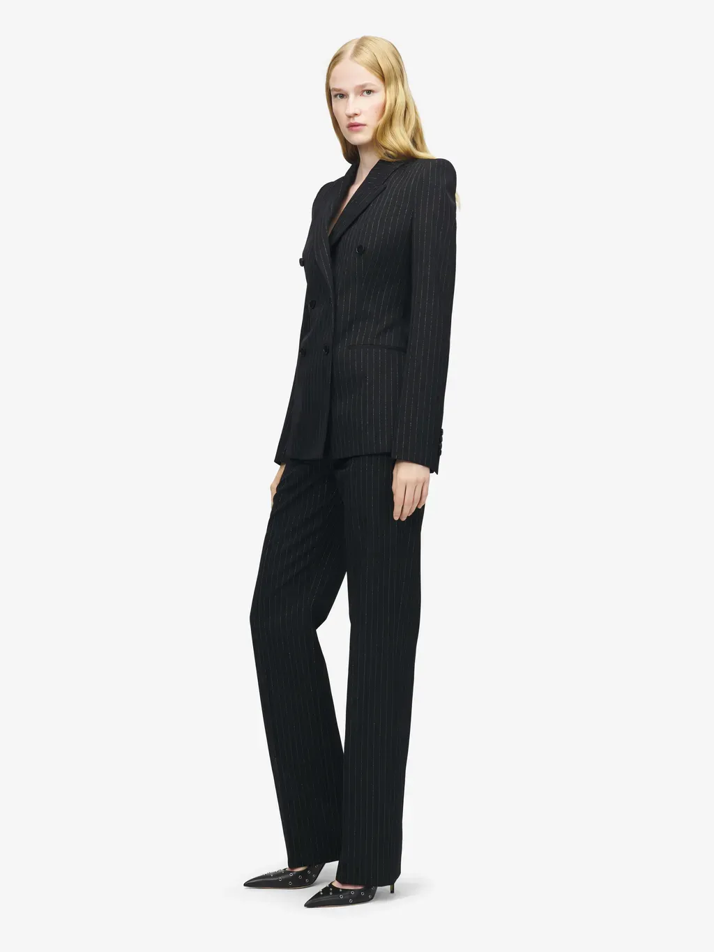 Pinstriped Tailored Trousers