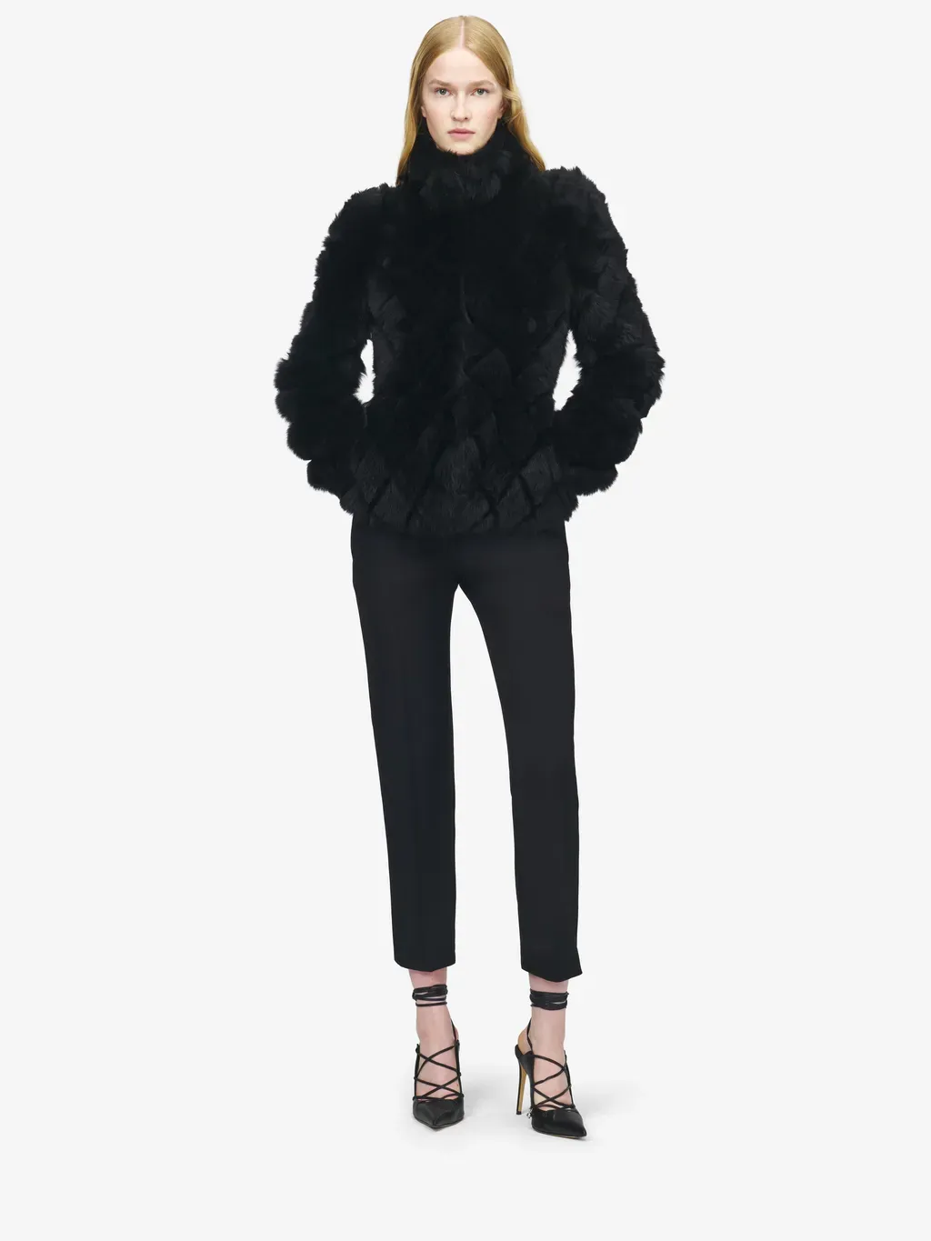 Quilted Effect Shearling Jacket