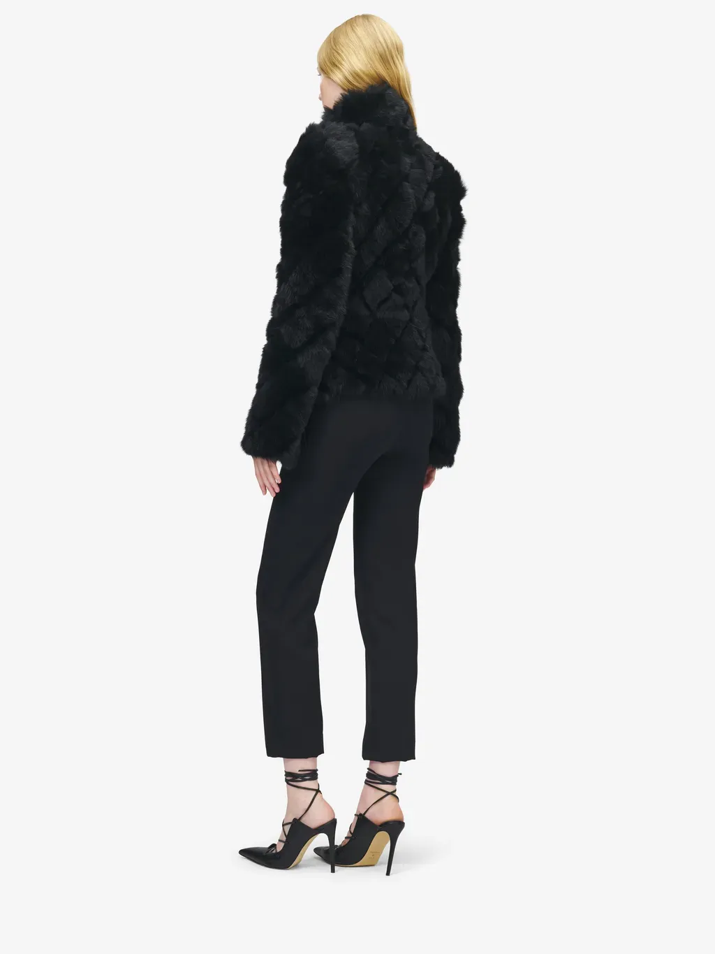 Quilted Effect Shearling Jacket