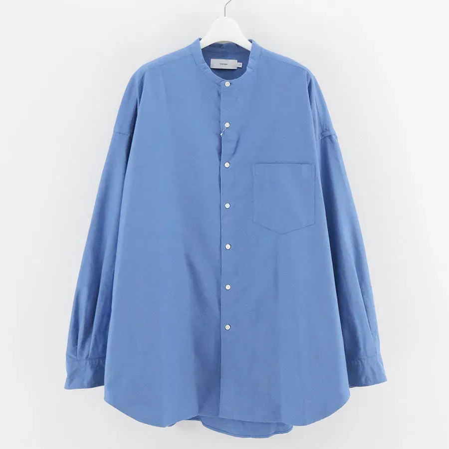 Oxford L/S Oversized Band Collar Shirt