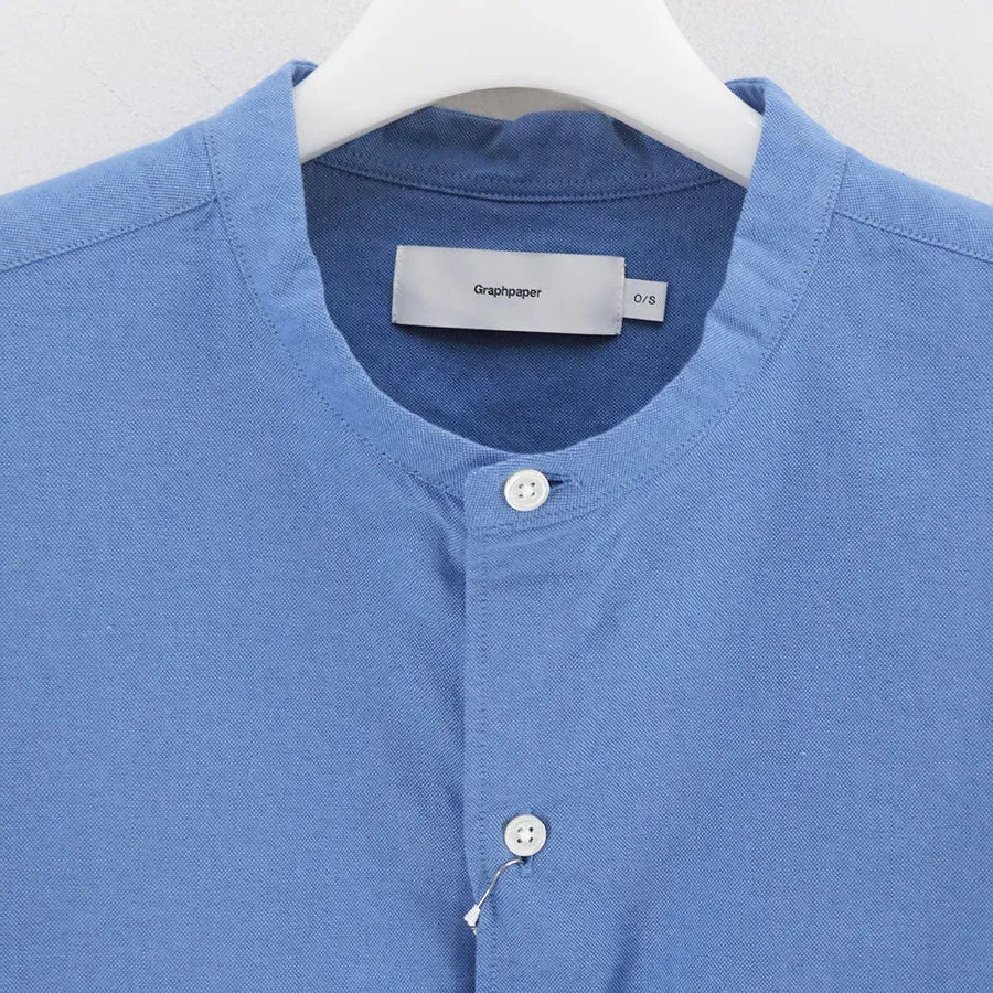 Oxford L/S Oversized Band Collar Shirt