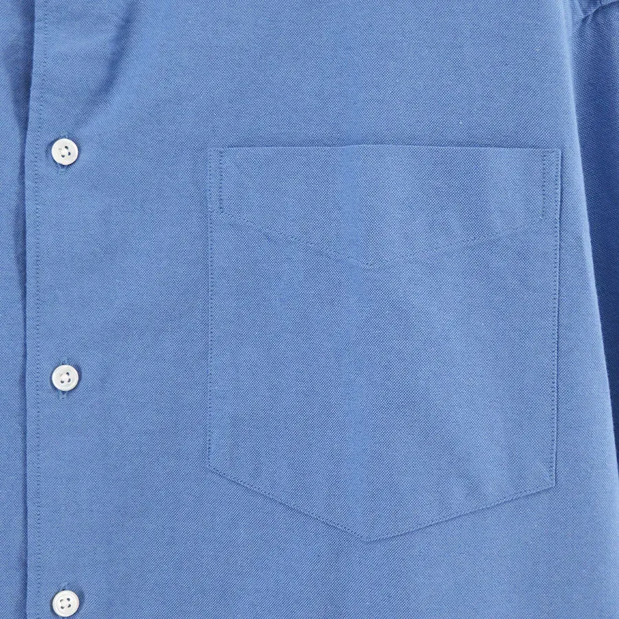 Oxford L/S Oversized Band Collar Shirt