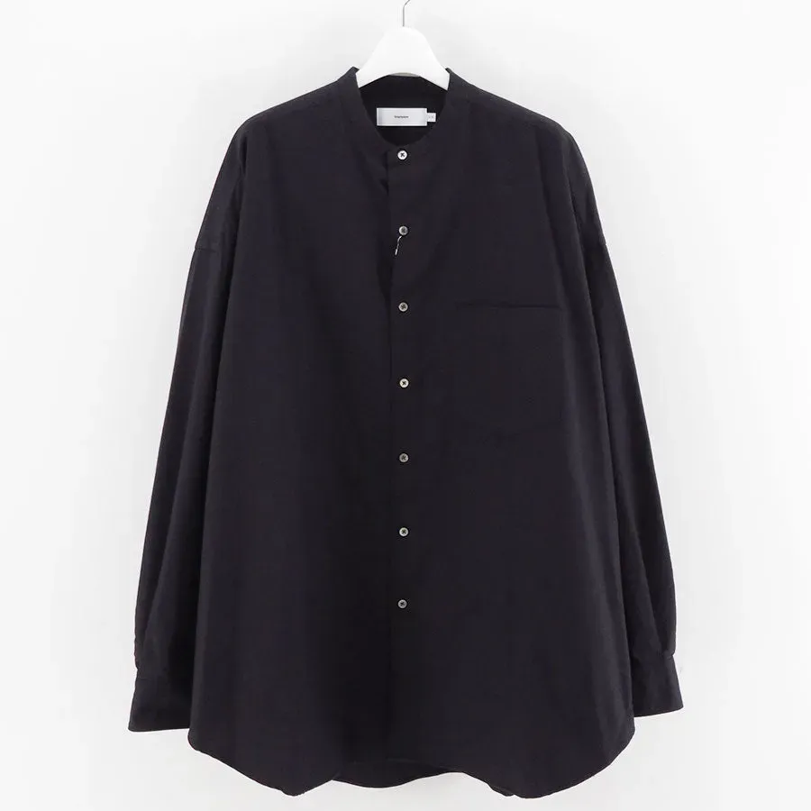 Oxford L/S Oversized Band Collar Shirt