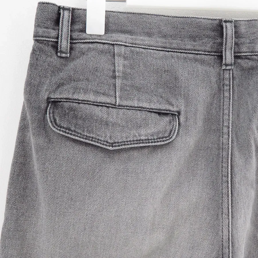 Selvage Denim Two Tuck Tapered Pants