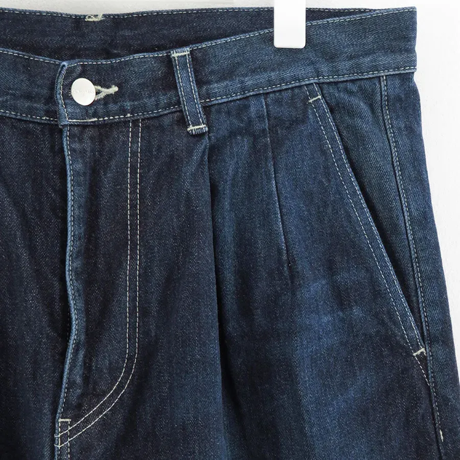 Selvage Denim Two Tuck Tapered Pants
