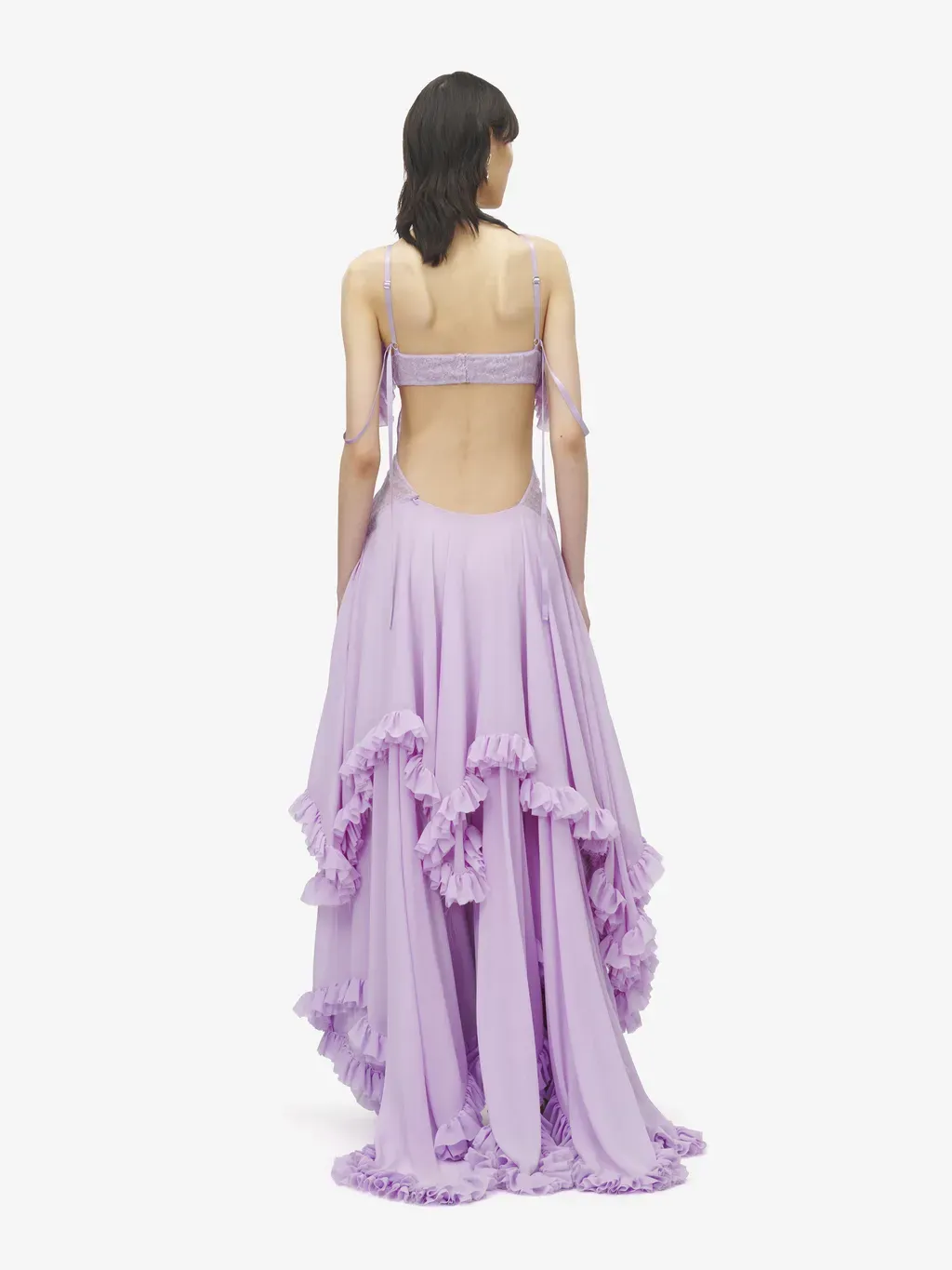 Ruffled Evening Dress