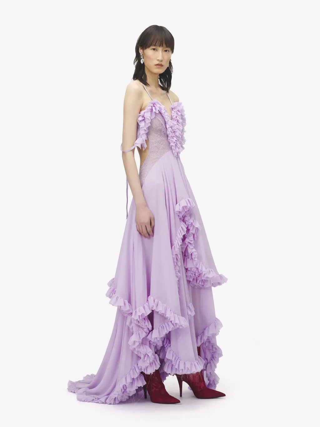 Ruffled Evening Dress