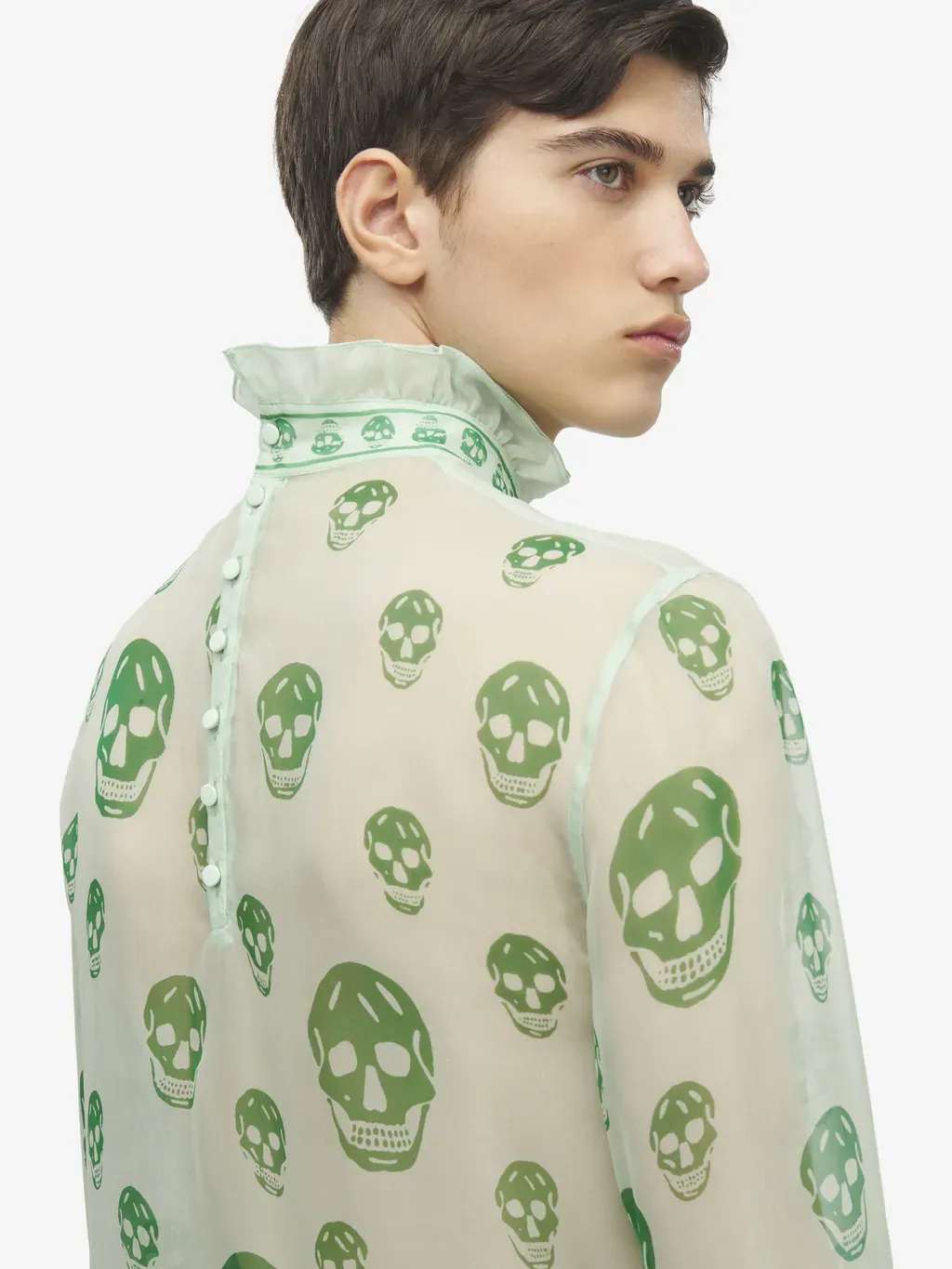 Silk Chiffon Skull Print Top