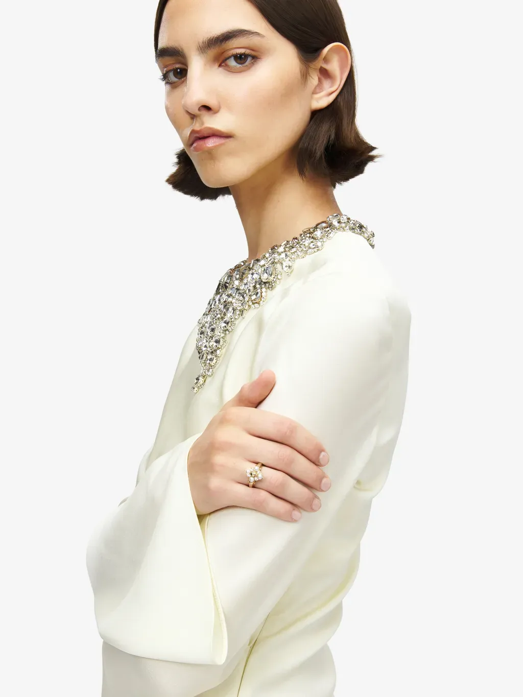 Skull & Crystal Ring