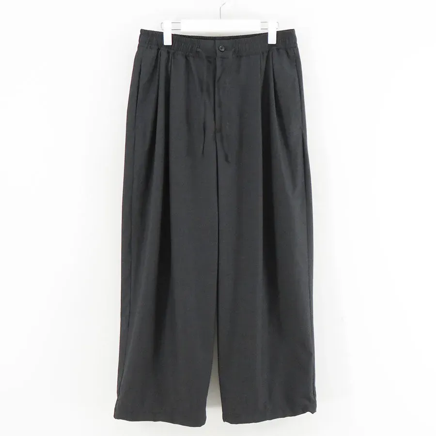 Fine Wool Heather Drawstring Track Pants