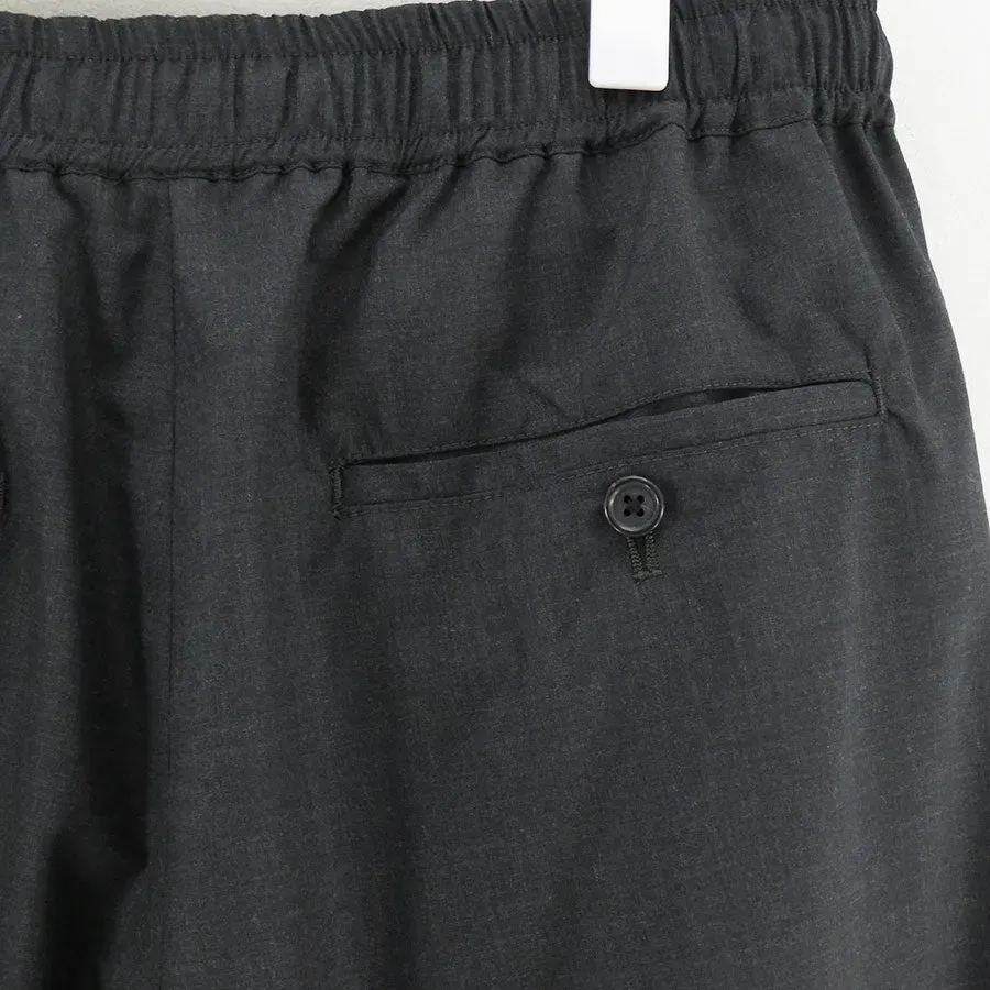 Fine Wool Heather Drawstring Track Pants