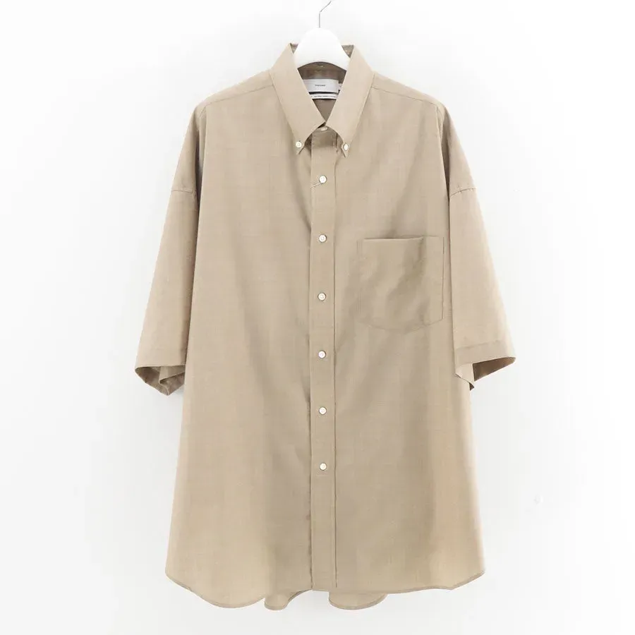 Fine Wool Heather Oversized S/S B.D. Shirt