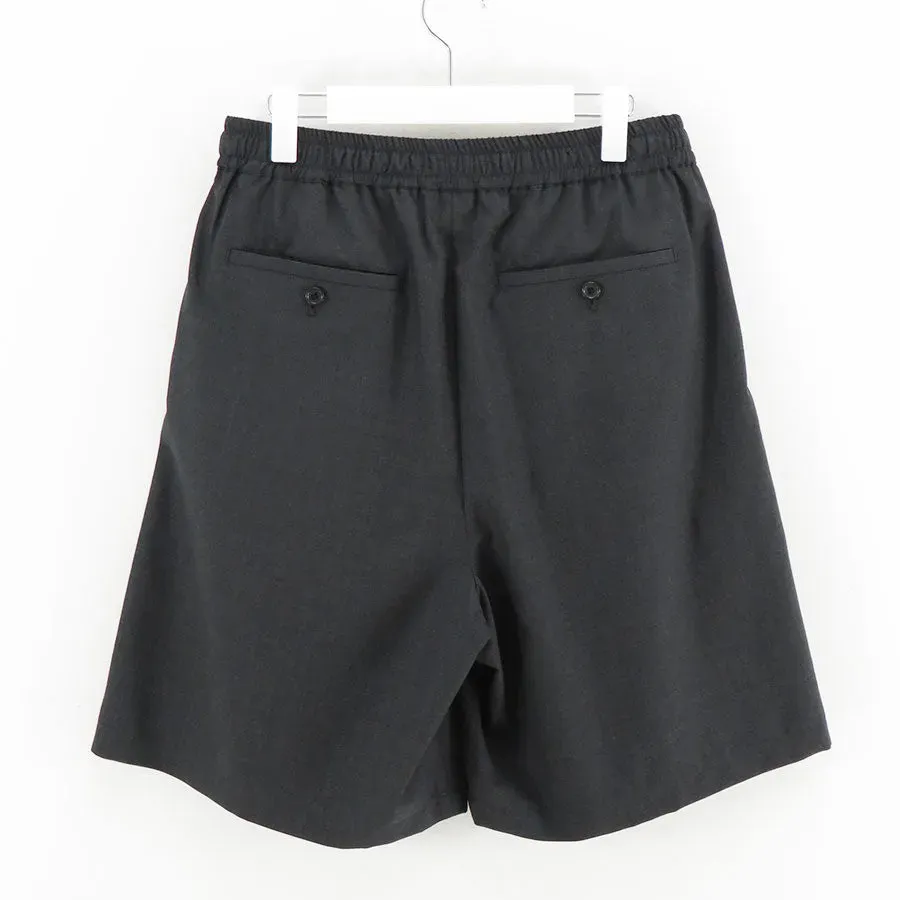 Fine Wool Heather Drawstring Track Shorts