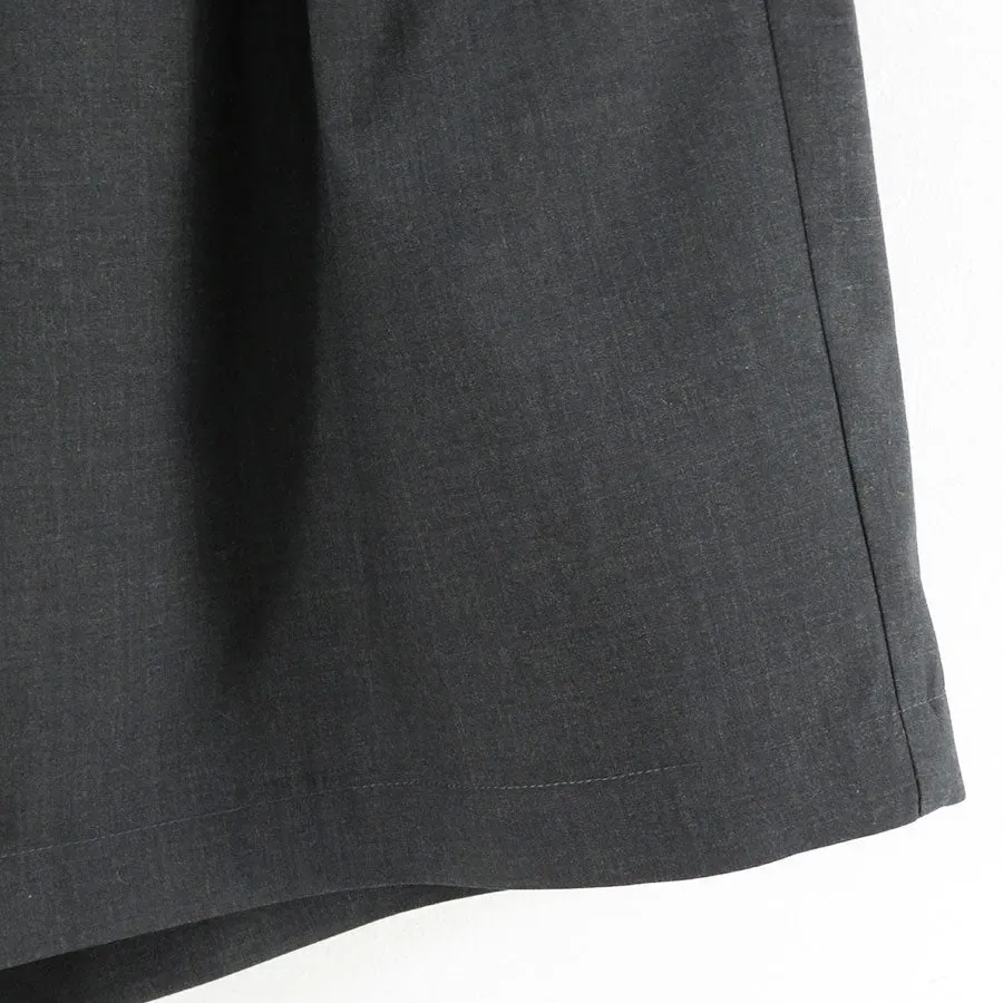 Fine Wool Heather Drawstring Track Shorts