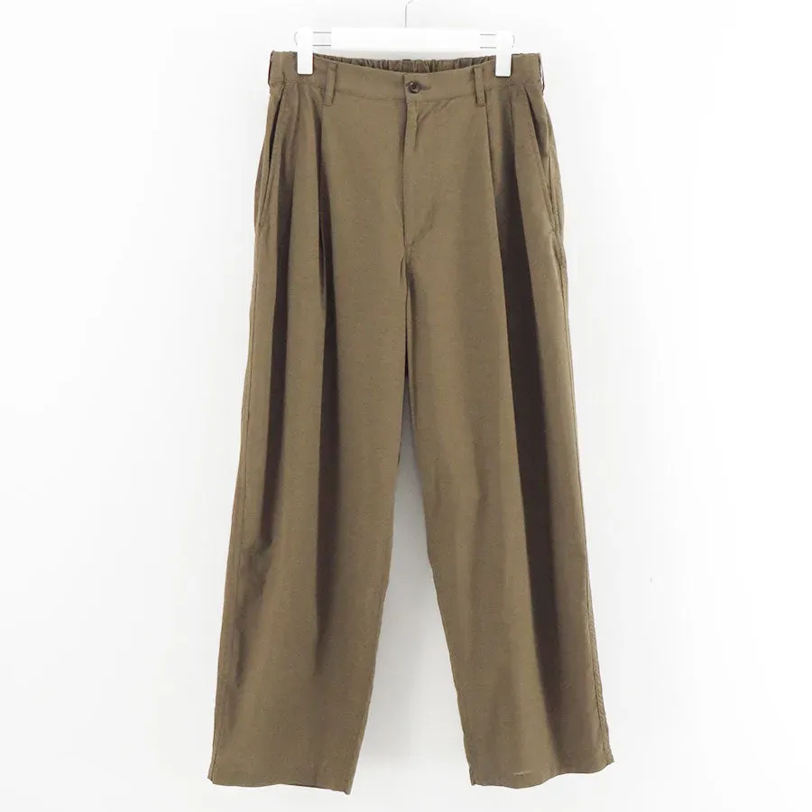 Cotton Wool Poplin Oversized Slacks