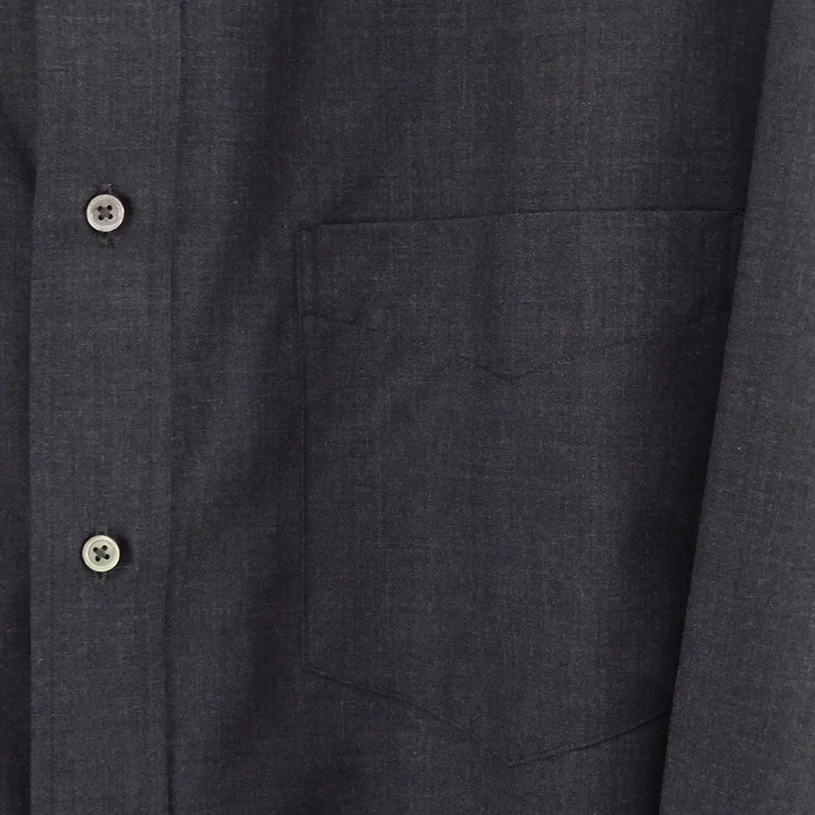 Fine Wool Heather Oversized L/S B.D. Shirt