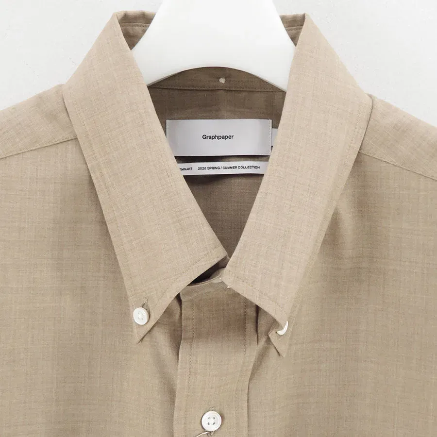 Fine Wool Heather Oversized L/S B.D. Shirt