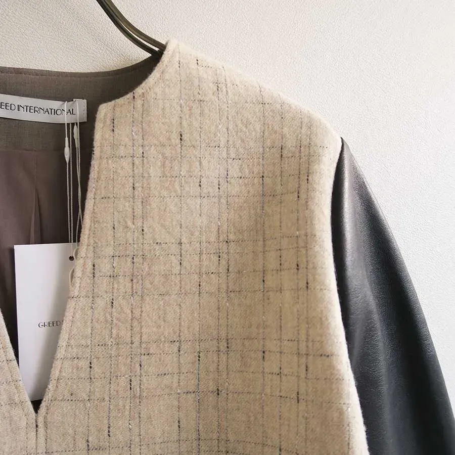 Kasuri Knot Slub Tweed Blouse