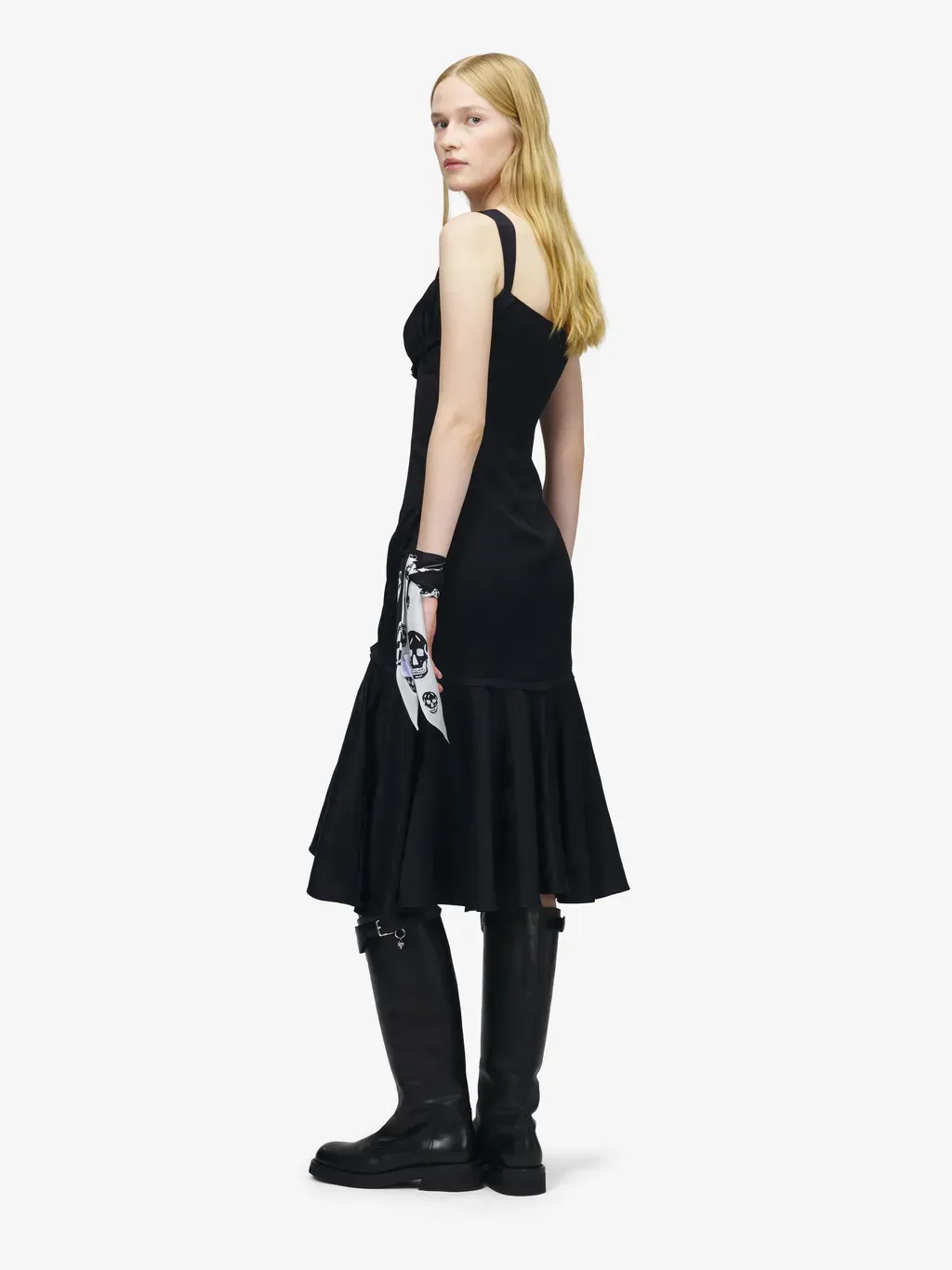 Skull Jacquard Midi Dress