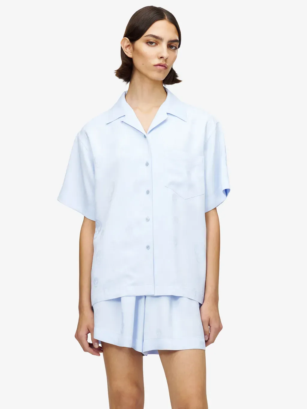 Skull Jacquard Pyjama Shirt