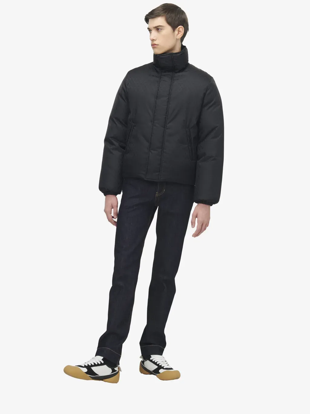 Skull Jacquard Puffer Jacket