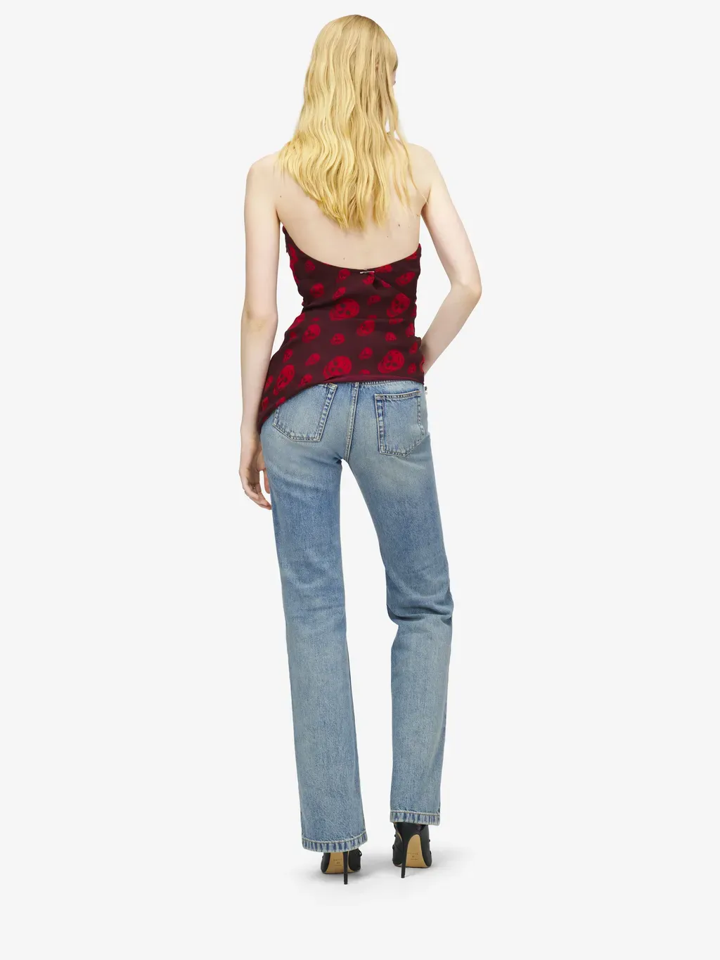 Skull Print Halterneck Top