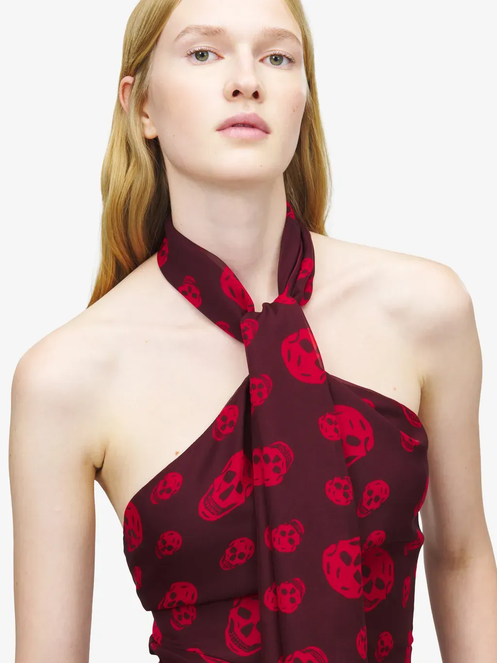 Skull Print Halterneck Top