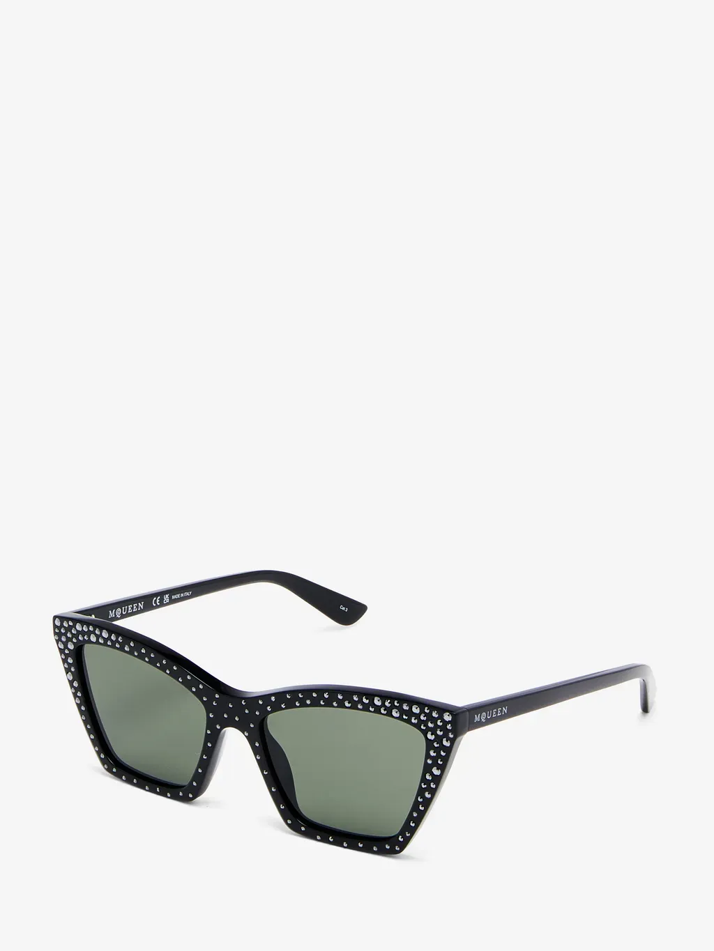 Spike Geometric Cat-Eye Sunglasses With Crystals