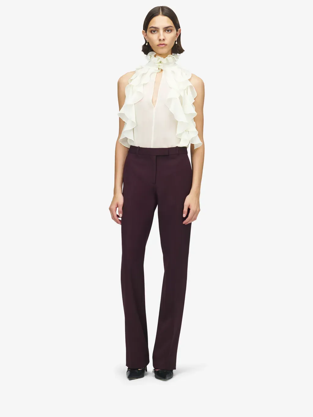 Straight Leg Tailored Trousers