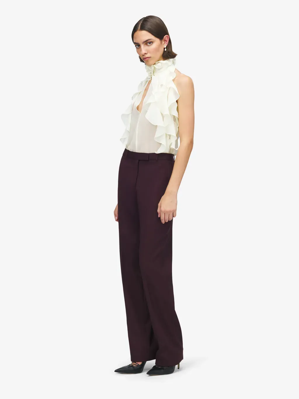 Straight Leg Tailored Trousers