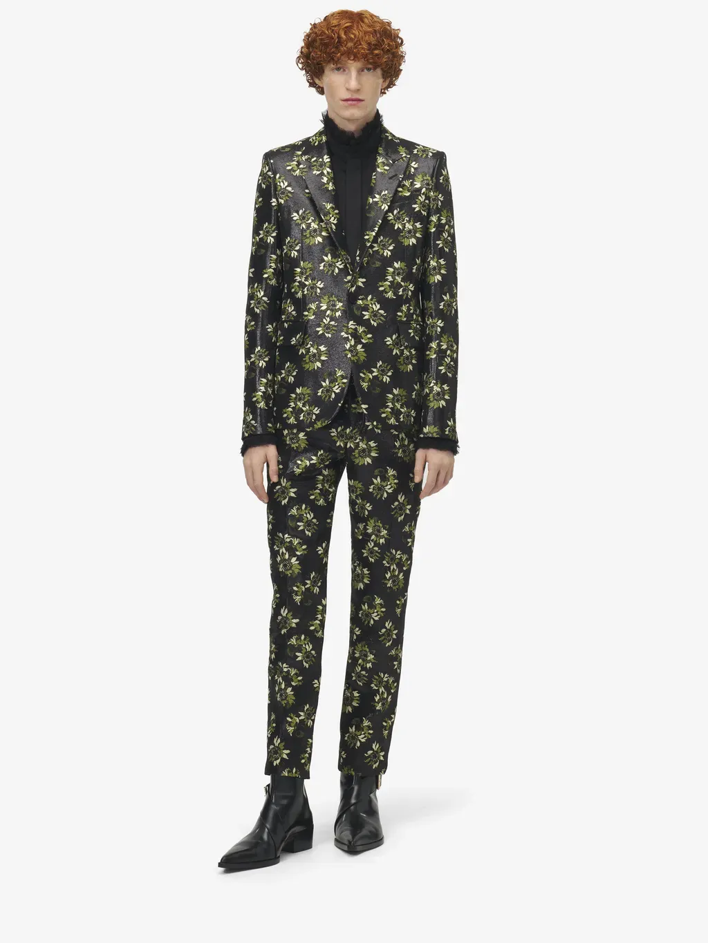 Sunflower Jacquard Single-Breasted Jacket