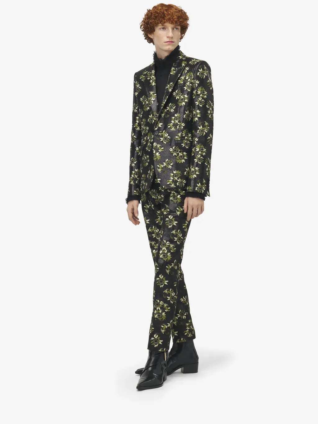 Sunflower Jacquard Single-Breasted Jacket