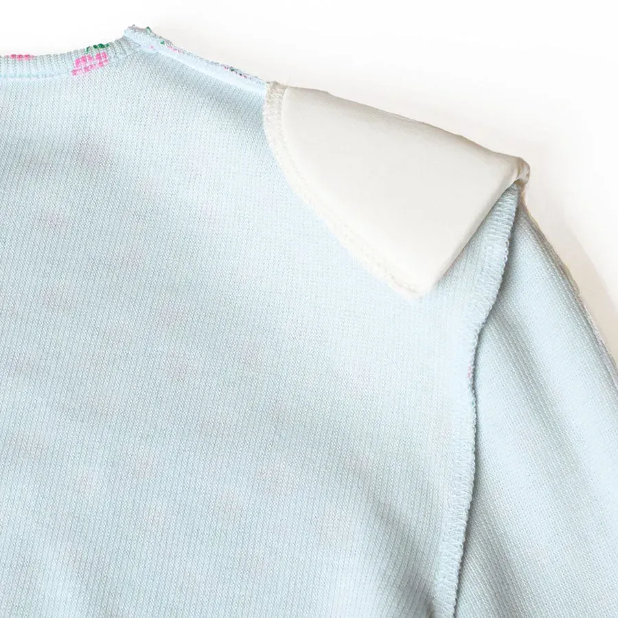 Super Rib Padded Shoulder Crew-Neck L/S Tops