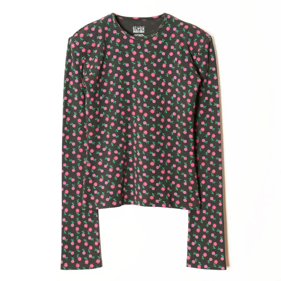 Super Rib Padded Shoulder Crew-Neck L/S Tops