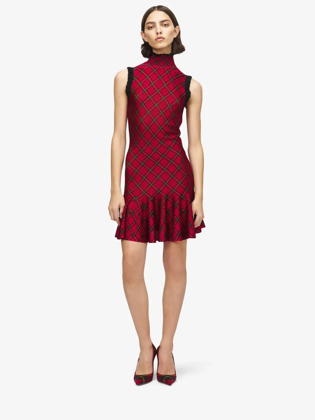 Tartan Jacquard Mini Dress