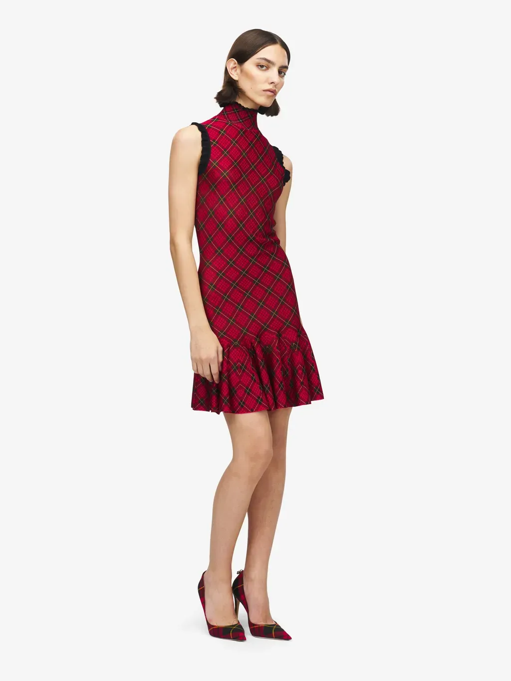 Tartan Jacquard Mini Dress